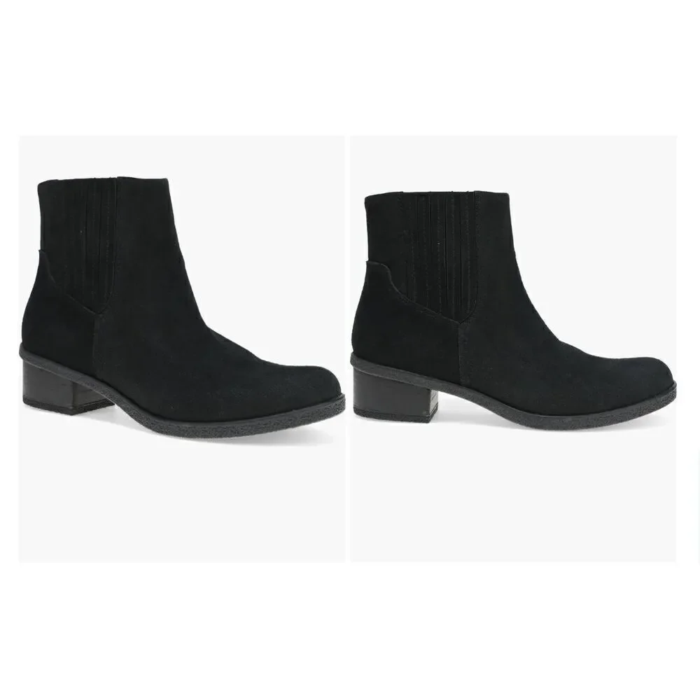 New Dansko Daisie Waterproof Chelsea Women's Ankle Boot Black Suede 41 (10.5-11)